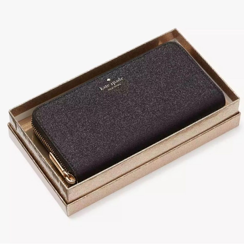Kate Spade Glimmer Boxed Large Continental Wallet Bag Purse - Picture 10 of 13
